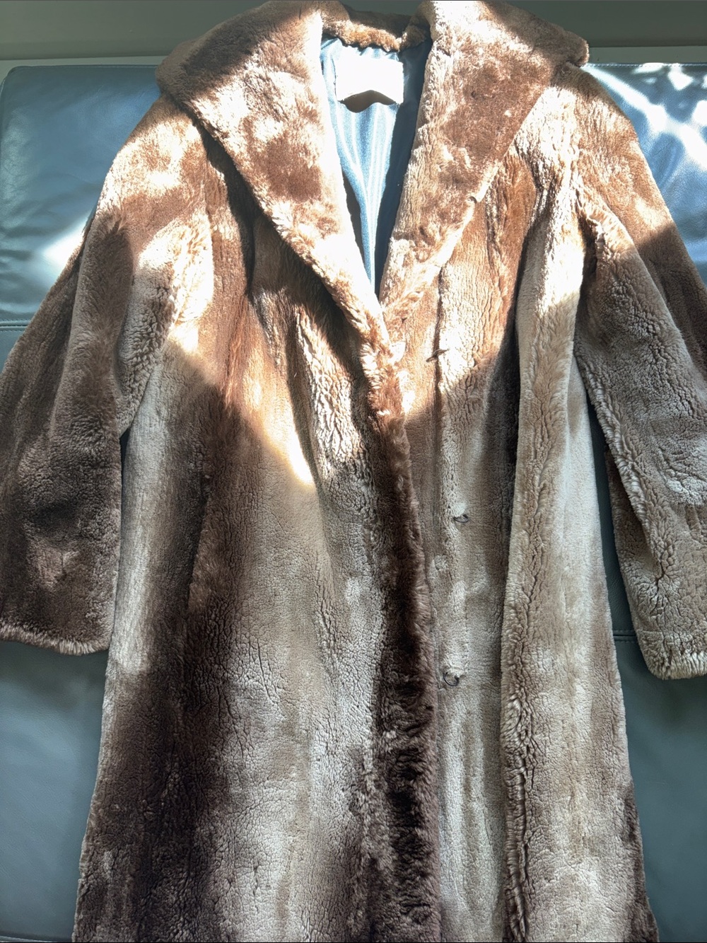 Classic Brown Fur Long Coat - Women's Winter Outerwear